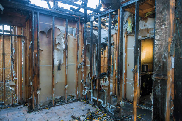 Professional Fire Damage Restoration technician working in Cascades, VA